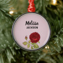 Search for red rose christmas tree decorations Pink