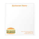 Search for restaurant notepads Food
