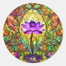 Search for stained glass flower stickers Colourful