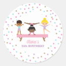Search for gymnastics birthday stickers Pink