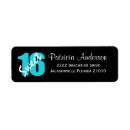 Search for 16th birthday party return address labels Black