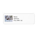 Search for winter animals return address labels Snow