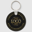 Search for advertisements round key rings Black and gold