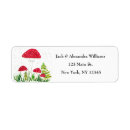 Search for toadstools return address labels Watercolor
