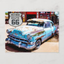Search for classic usa car postcards Route 66
