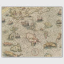 Search for vintage map wrapping paper Nautical