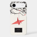 Search for japanese cranes iphone cases Red