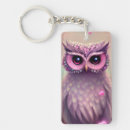 Search for owl rectangular key rings Pink