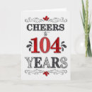 Search for 104th birthday cards One hundred and four
