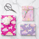 Search for magical unicorn birthday wrapping paper Pink