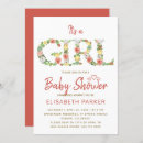 Search for script baby girl shower invitations Flowers