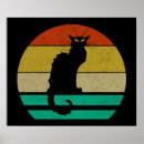 Search for cat silhouette posters Retro