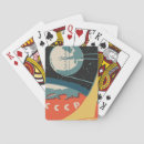 Search for space rocket playing cards Vintage