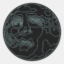 Search for man in the moon stickers Outer space