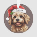 Search for santa hat christmas tree decorations Dog lover