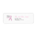 Search for breast cancer ribbon return address labels Women