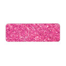 Search for pink glitter return address labels Metallic