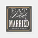 Search for eat drink and be married napkins Rustic