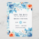 Search for orange blue save the dates Botanical