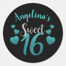 Search for black and teal stickers Script