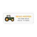 Search for tractors return address labels Green tractor
