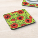 Search for poppies coasters Pattern