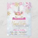 Search for winter wonderland unicorn invitations Magical