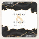 Search for agate coasters Black and gold