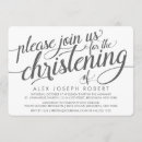 Search for grey christening invitations Calligraphy