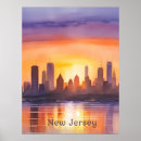 Search for new jersey posters Watercolor