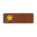 Search for happy flower return address labels Smile