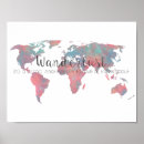 Search for watercolor world map posters Wanderlust