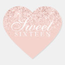 Search for sweet sixteen heart stickers Glitter