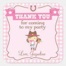 Search for cowgirl thank you stickers Party
