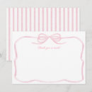 Search for pink bow thank you cards Coquette