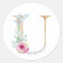 Search for monogram u stickers Gold