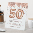 Search for pink gold 50th birthday party decor Girly
