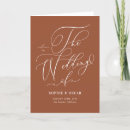 Search for reception wedding programmes Terracotta