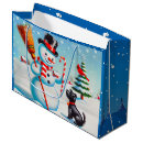 Search for cardinal gift bags Winter scene