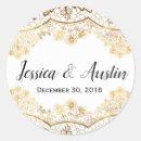 Search for vintage lace wedding stickers Gold