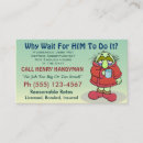 Search for funny handyman business cards Maintenance