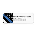 Search for thin return address labels Policeman