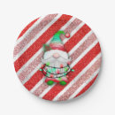Search for christmas gnome plates Candy cane
