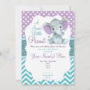 Search for purple and teal baby shower invitations For kids