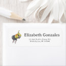 Search for funny bird return address labels Illustration