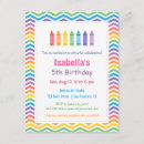 Search for rainbow art party invitations Crayons