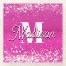 Search for hot pink coasters Glitter