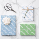 Search for cursive wrapping paper Blue