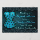 Search for corset bridal shower invitations Blue