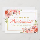 Search for peach bridesmaid cards Gold